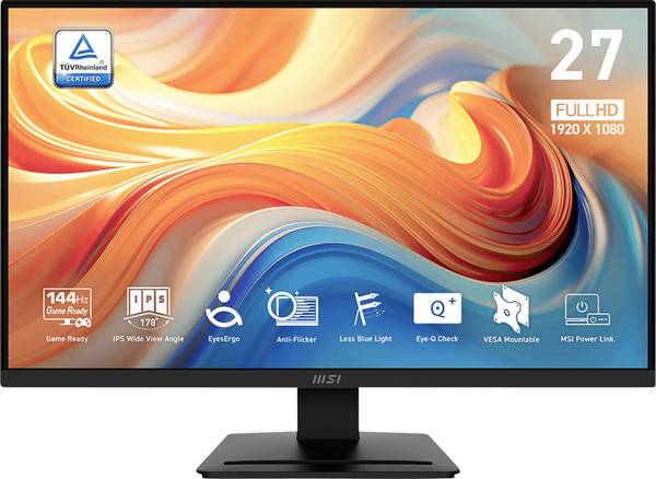 MSI Pro MP273DE E14A LED monitor 68.6 cm (27 palec)1920 x 1080 Pixel, 16:9, 1 ms, IPS LED