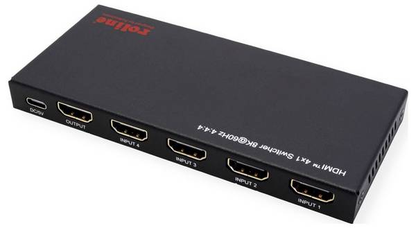 Roline   HDMI přepínač s dálkovým ovládáním  černá