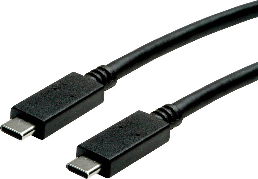 Dva černé kabely USB-C s identickými konektory, které ukazují reverzibilní povahu vhodnou pro nabíjení nebo přenos dat pro zařízení.