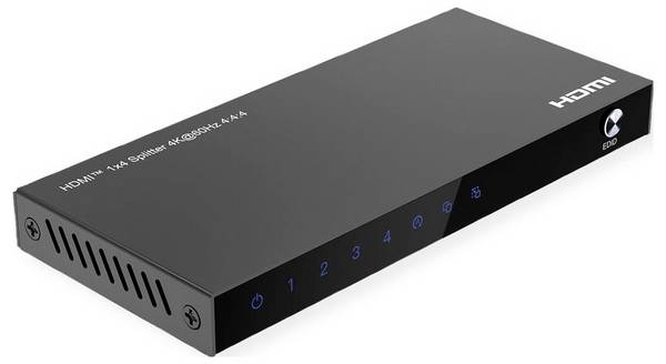Value 14.99.3584 1 + 4 porty HDMI rozbočovač   černá