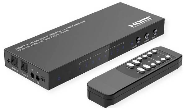 Value  4x2 porty HDMI matrix přepínač s dálkovým ovládáním