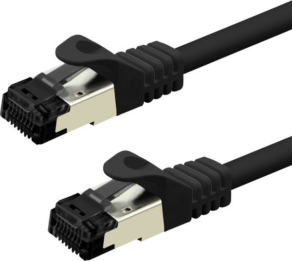 Value 21.99.1863 RJ45 síťové kabely, propojovací kabely CAT 8.1  S/FTP 3 m černá  1 ks