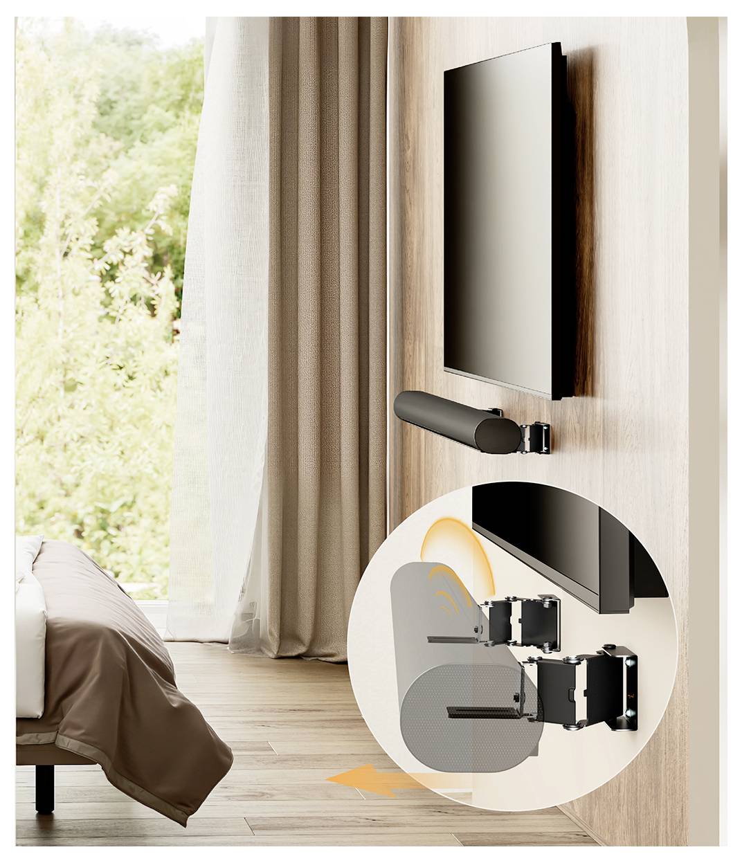 My Wall "HZ34L" Soundbar držák na zeď 1 ks-6