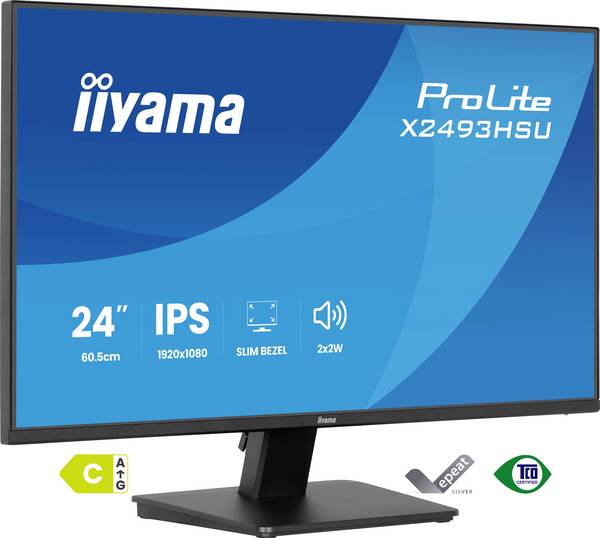 Iiyama ProLite LED monitor 60.5 cm (23.8 palec)1920 x 1080 Pixel, 16:9, 1 ms, IPS LED