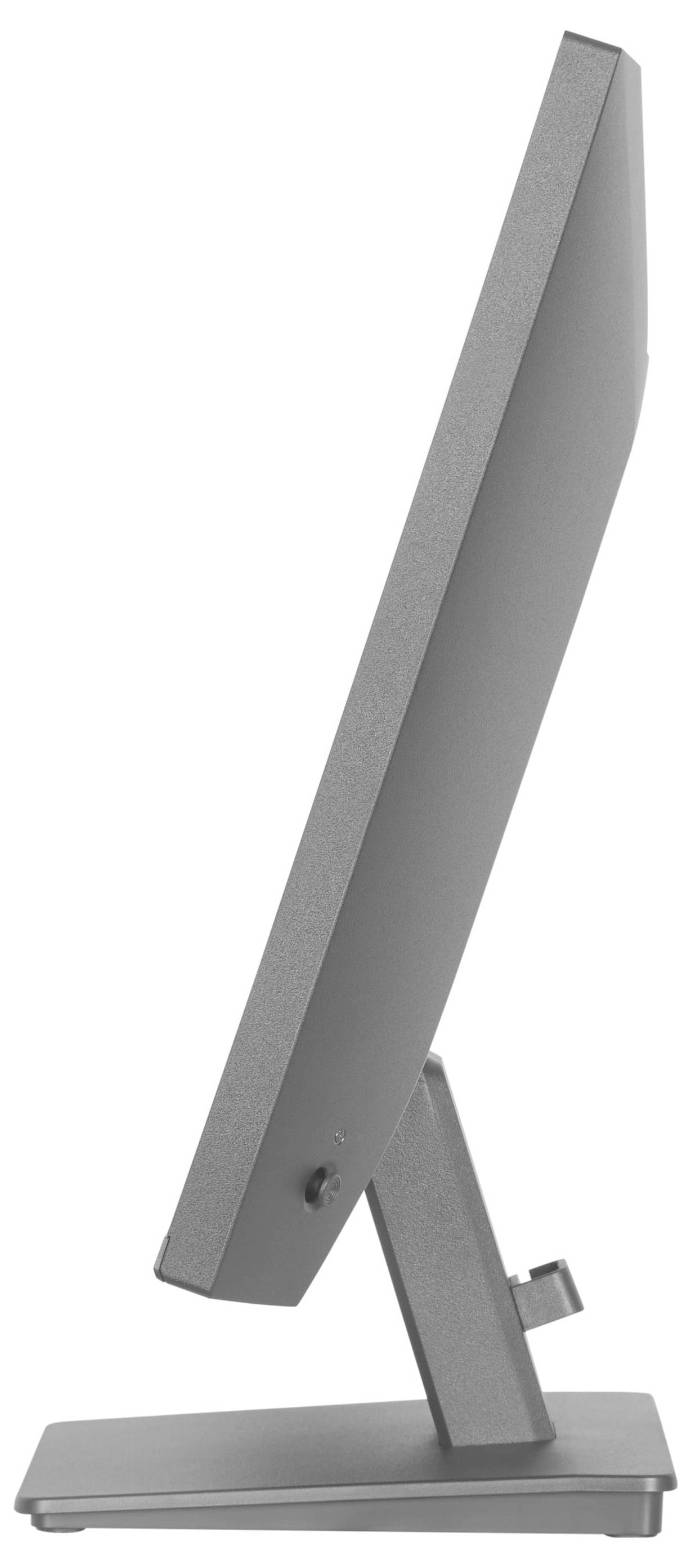Elegantní, moderní počítačový monitor zobrazený z boku, vykazující štíhlý profil a minimalistický design se stabilním stojanem.