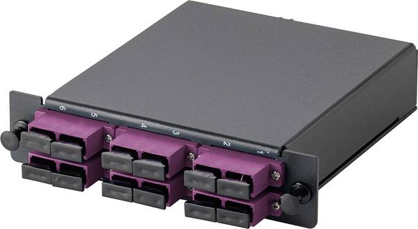 Digitus DN-96332-2-4 rozvodná deska pro optické kabely černá, fialová 1 ks