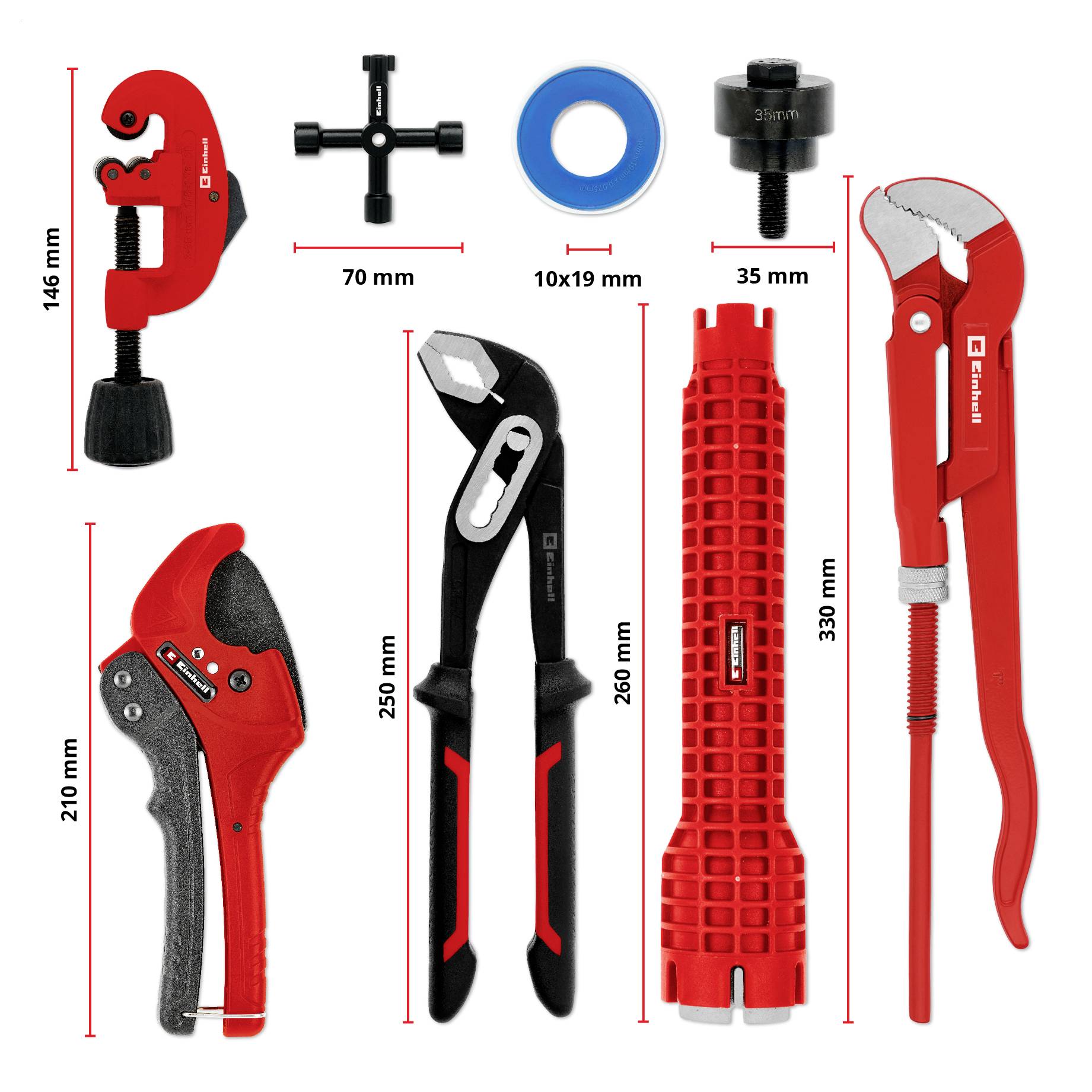 Einhell Klempner-Set 8-tlg. Einleger Pad, 370527 vložka, 8dílná-11