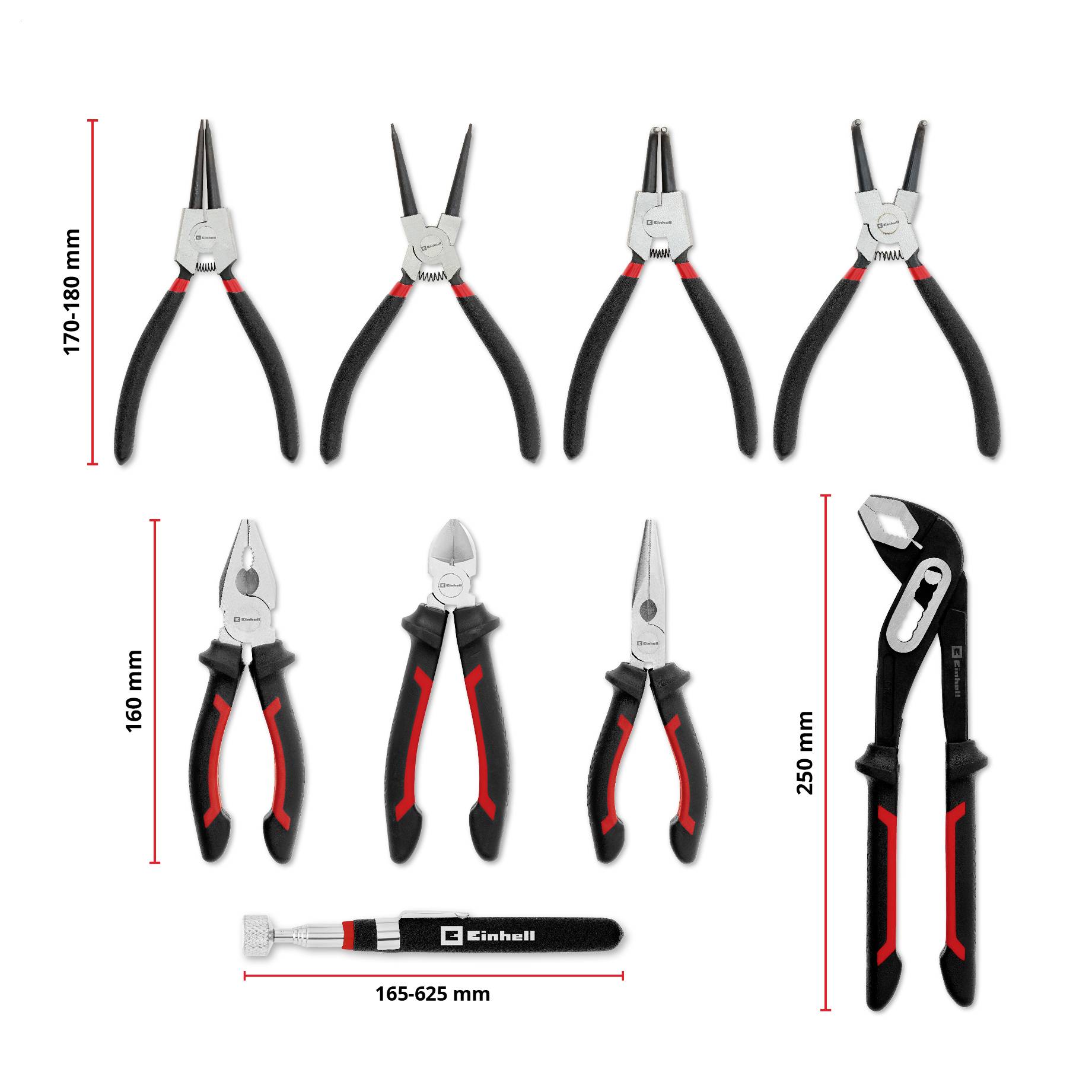 Einhell Zangen-Set 9-tlg.Einleger Pad, 370522 vložka-10