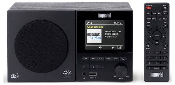 Imperial DABMAN-120BK DABMAN-120BK stolní rádio, DAB+, FM, DAB+, Bluetooth, černá