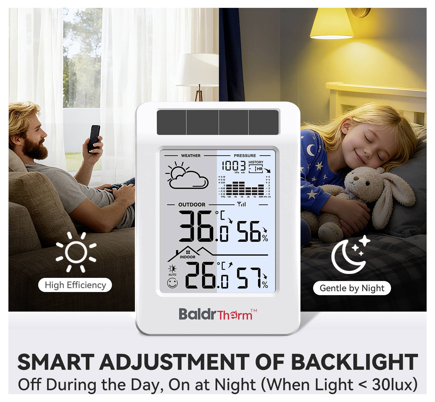 BaldrTherm digitální meteostanice bílá B0596WT2H2P-V1-6
