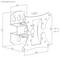 Diagram nástěnného držáku ukazující rozměry: výška 110 mm, šířka 100 mm, hloubka 90 mm. Sklon: ±20° vertikálně, ±30° horizontálně.