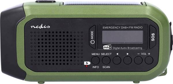 Nedis RDDBCR2000GN RDDBCR2000GN Nouzové rádio, DAB+, FM, FM, nouzové rádio, DAB+, FM, zelená, černá
