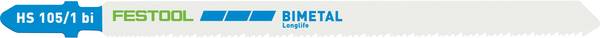 Festool 204272 LIST PŘÍMOČARÉ PILY METAL STEEL/STAINLESS STEEL HS 105/1 BI/5 5 ks