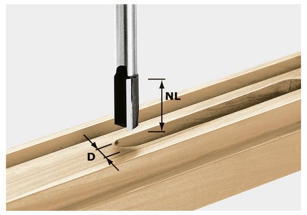 Festool 490963 drážkovací fréza, Délka 60 mm, Vnější Ø 13 mm, Pracovní délka 20 mm, Ø hřídele 8 mm