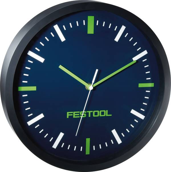 Festool 498385  nástěnné hodiny 300 mm x 300 mm x 300 mm x 300 mm , tmavě modrá, zelená, tiché hodiny (bez tikání)