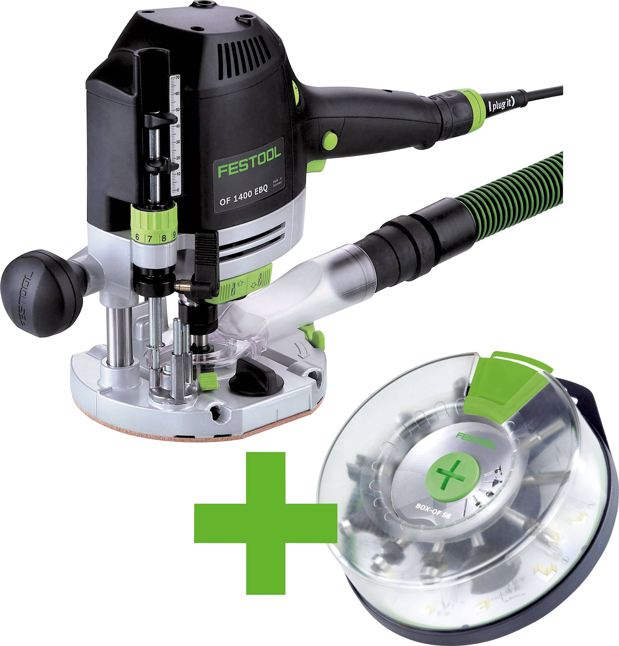 Festool OF 1400 EBQ-Plus + Box-OF-S vrchní frézka , 1400 W, 576540-0