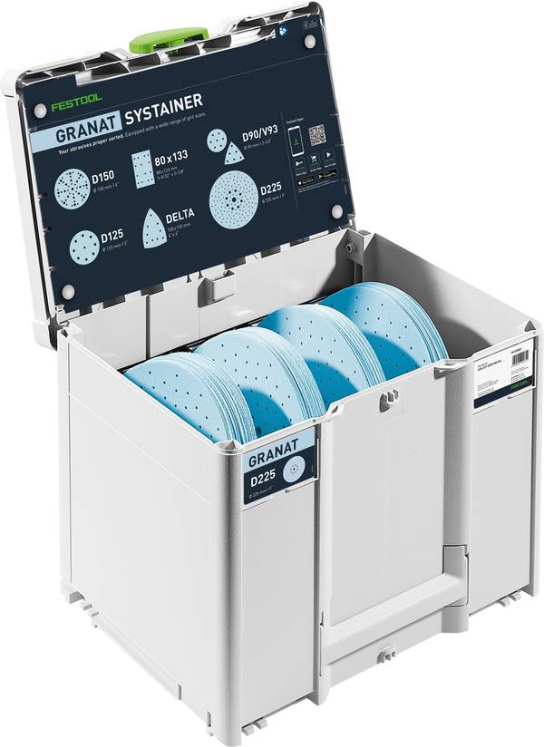 Festool 578281 Box na brusné kotouče Průměr 225 mm Zrnitost=80, 120, 180, 220 1 ks