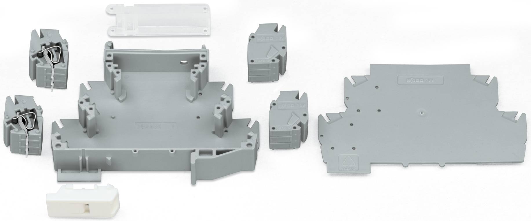 WAGO 789-129 Svorkovnice pro DPS o průměru 2,5 mm, RM 5 mm, 3 pólů, šedá PCB terminál 100 ks