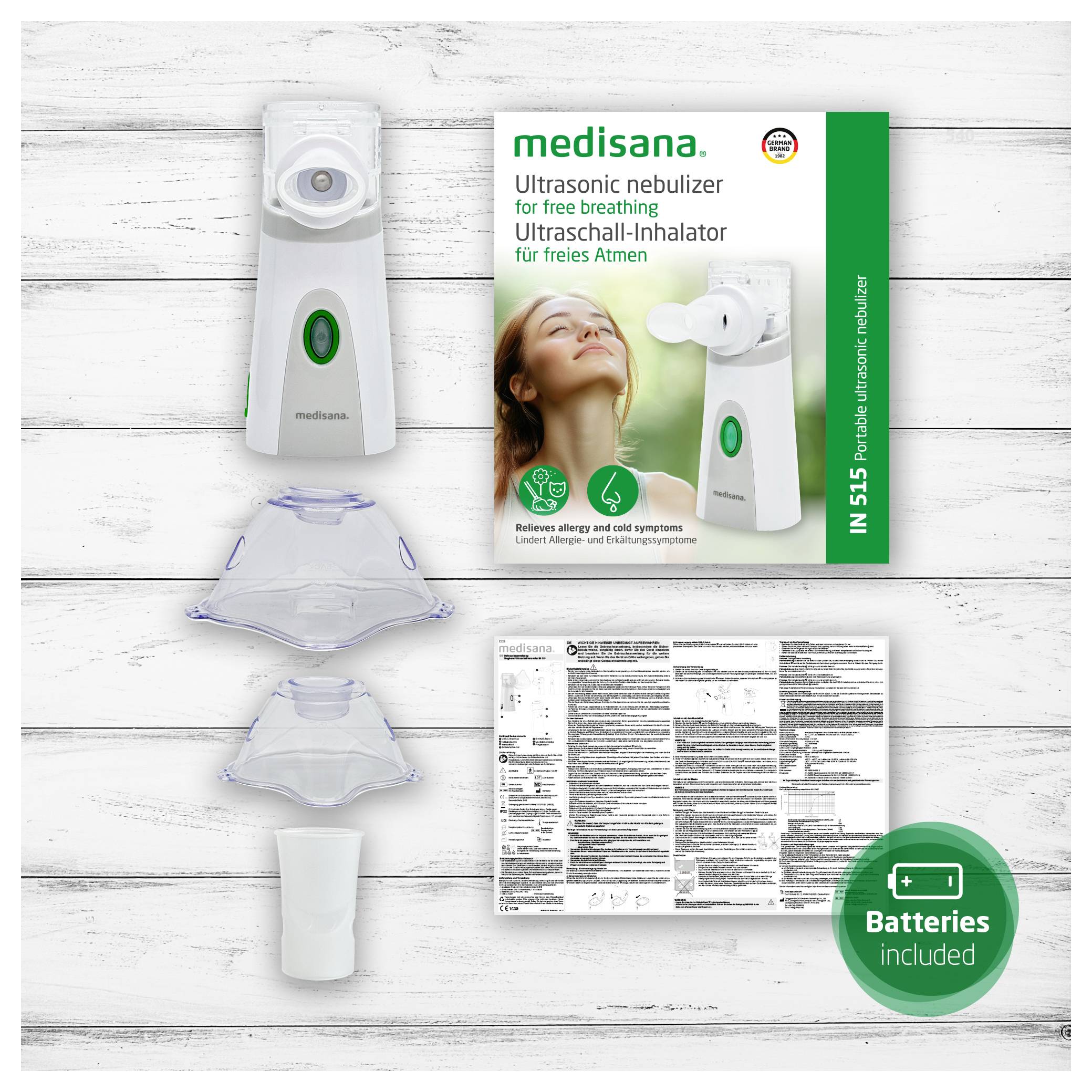Medisana IN 515 tragbarer Ultraschallvernebler inhalátor s náustkem, s ultrazvukem, s inhalační maskou-4