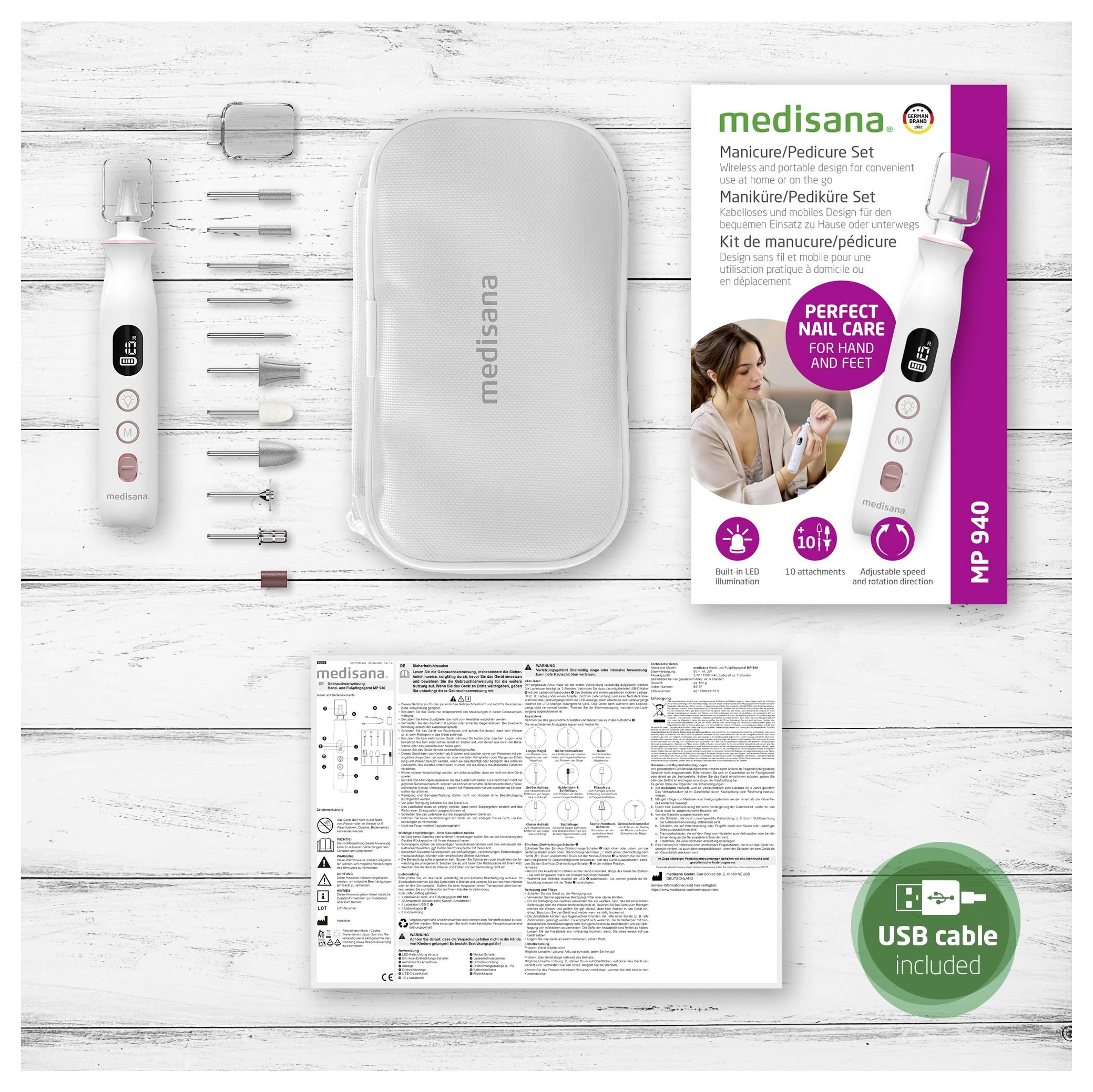 Medisana MP 940 Manicure/Pedicure Set sada pro manikúru a pedikúru-4