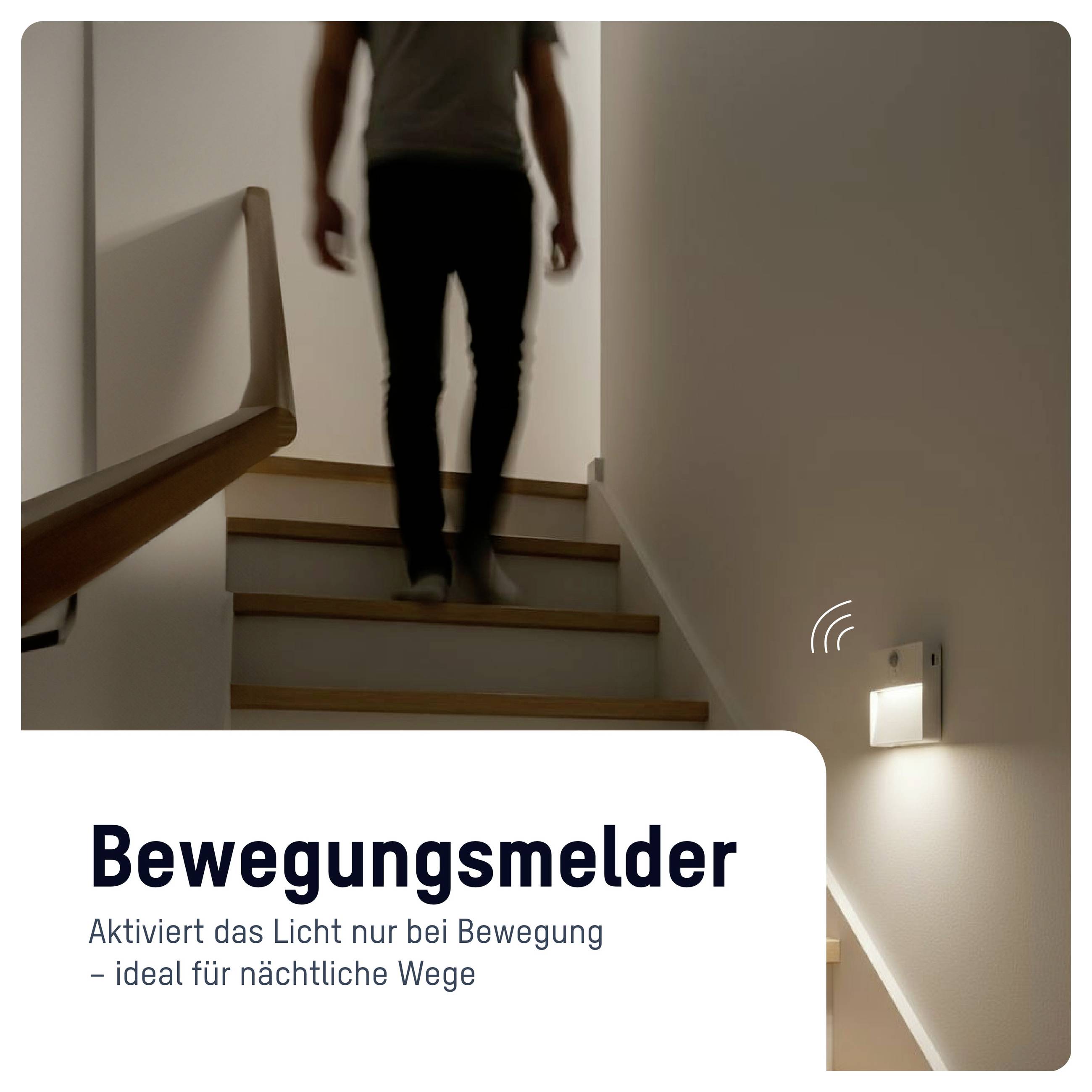Ansmann Sensor-Nachtlicht NL5R wiederaufladbar 1600-0481 noční světlo s pohybovým senzorem kulatý LED teplá bílá bílá-6