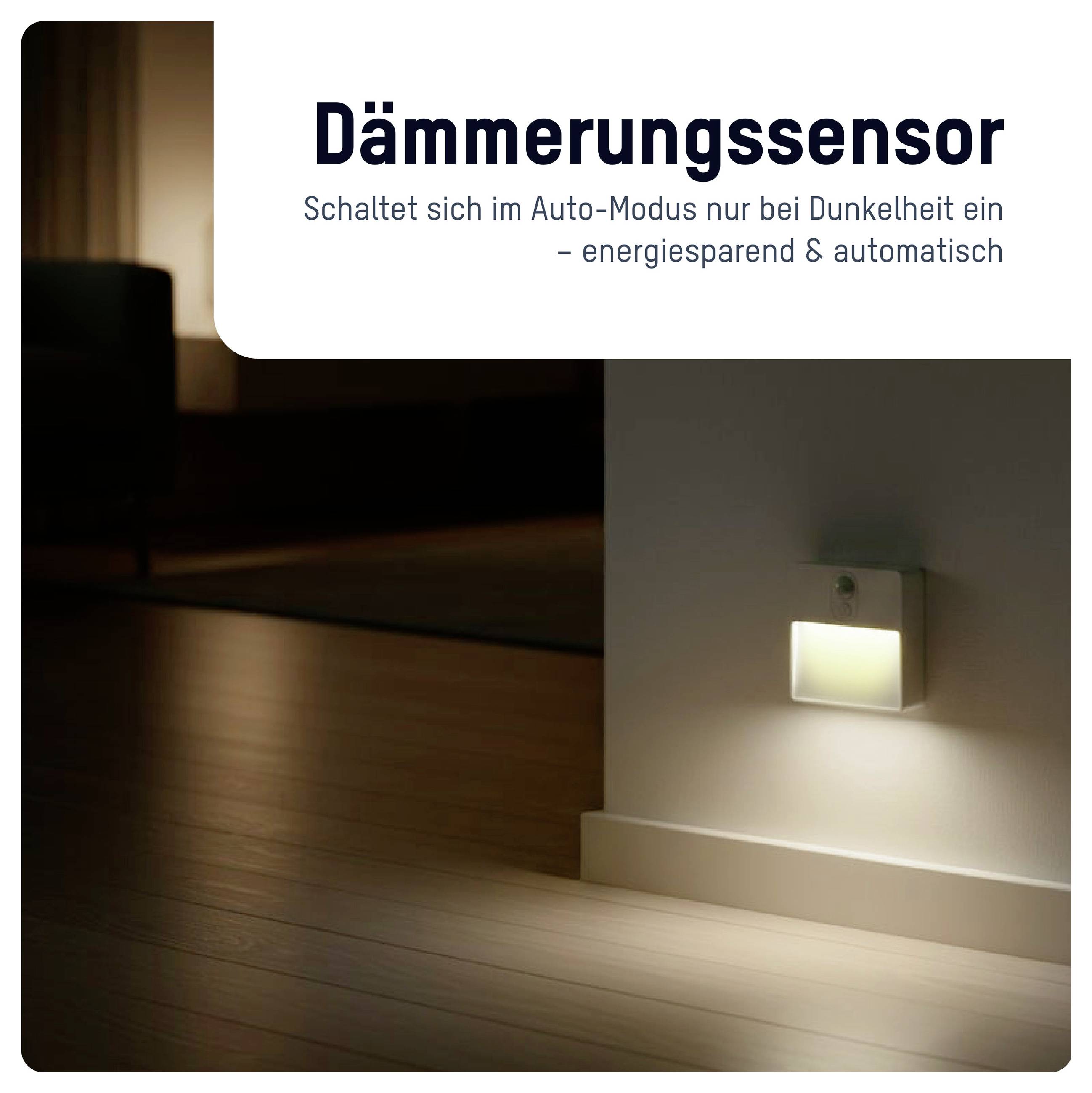 Ansmann Sensor-Nachtlicht NL5R wiederaufladbar 1600-0481 noční světlo s pohybovým senzorem kulatý LED teplá bílá bílá-17