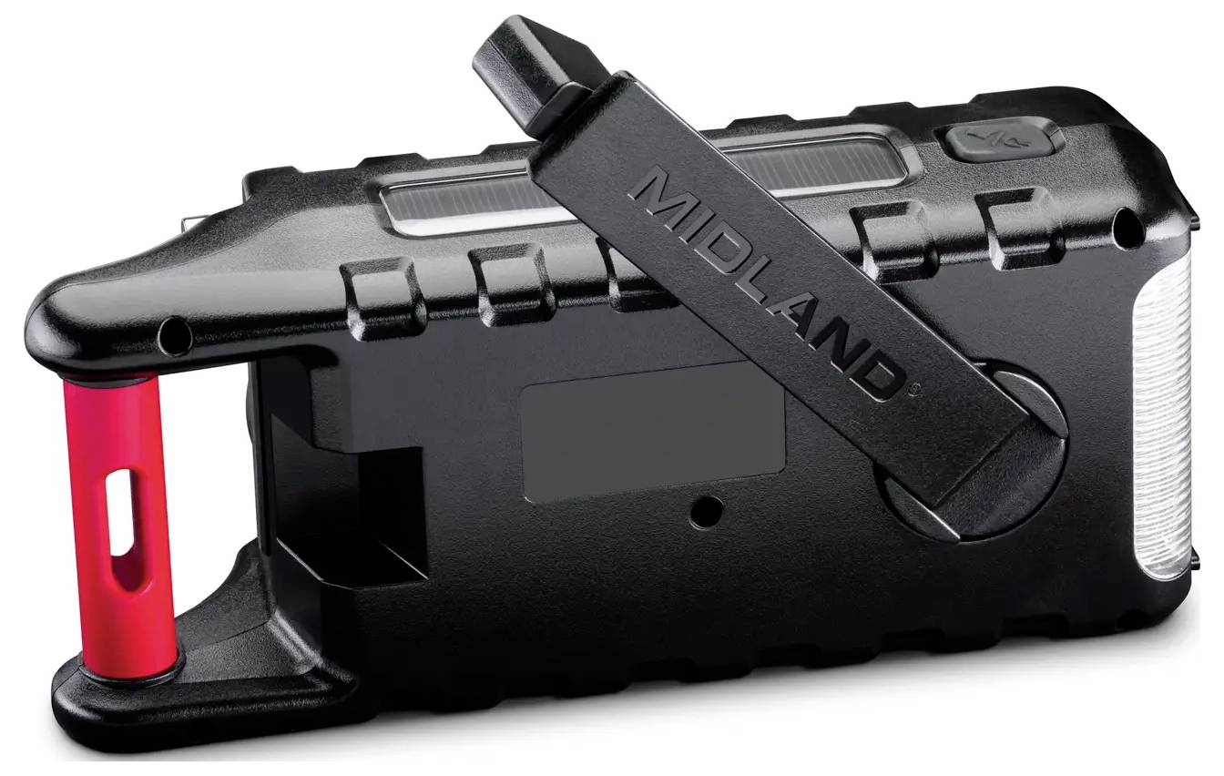 Midland ER 300 Pro C1663 Nouzové rádio, AM, FM, Bluetooth, nouzové rádio, FM, SV, USB, Ruční klika, Solární panel, Funkc-2