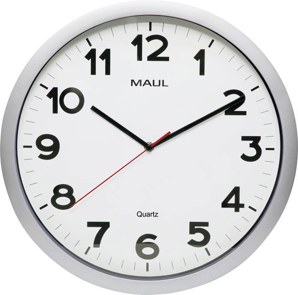 Maul 9054195 Quartz nástěnné hodiny 40 cm x 400 mm x 35 mm x 48 mm, stříbrná
