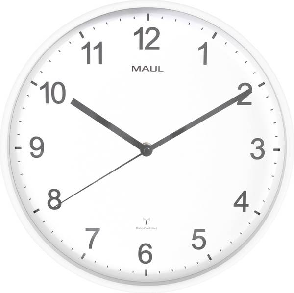 Maul 9054602 DCF nástěnné hodiny 30.5 cm x 300 mm x 25 mm x 50 mm, bílá