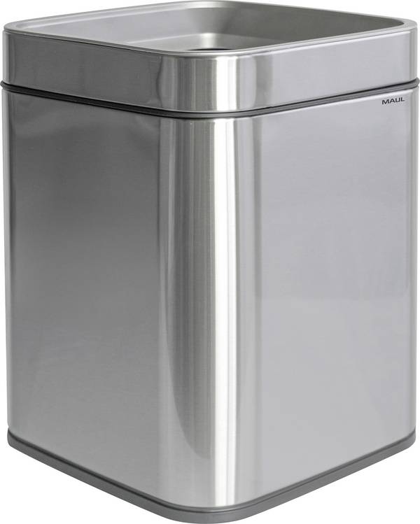 Maul  9501594 odpadkový koš, 15 l, nerezová ocel, (š x v x h) 253 x 334 x 253 mm, černá, stříbrná, 1 ks