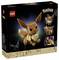 Stavebnice „LEGO Pokémon Eevee". Na krabici je zobrazen model Eevee s pohyblivými částmi. Obsahuje obrázky ukazující různé pozy a detaily.