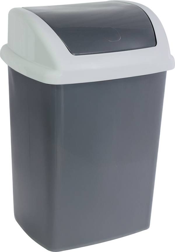 Maul  9522487 odpadkový koš, 24 l, plast, (š x v x h) 330 x 590 x 270 mm, šedá, se samouzavíracím víkem, 1 ks