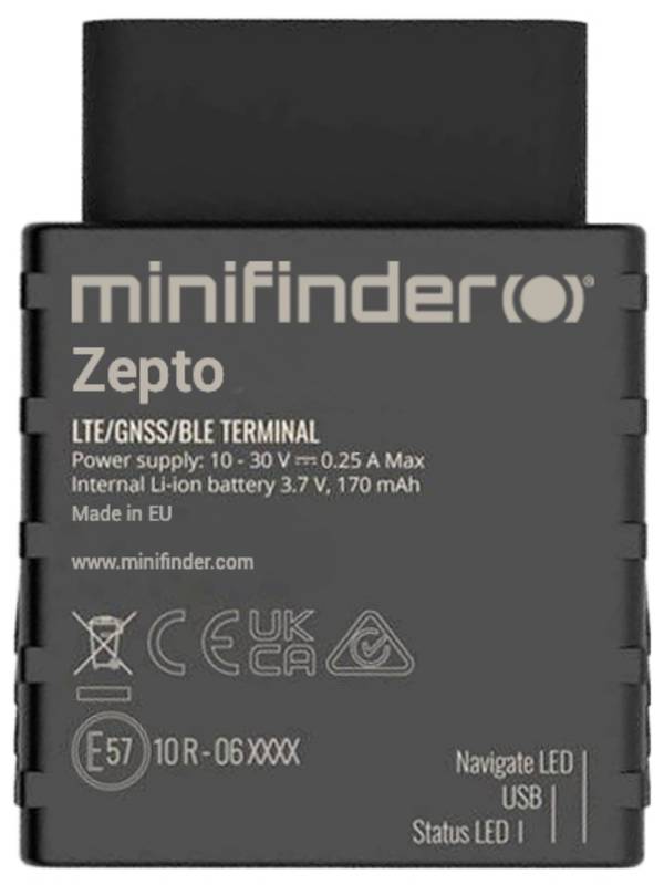 MiniFinder Zepto GPS tracker lokalizace vozidel, LIVE Tracking černá 1 ks