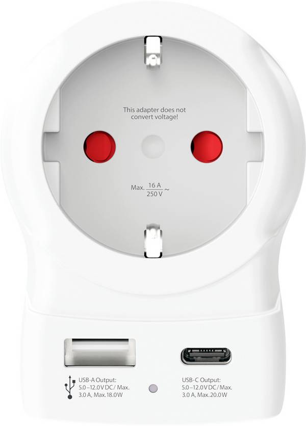 Skross 1.500283-E cestovní adaptér  SKROSS - Länderstecker Europe to UK USB AC20PD weiß