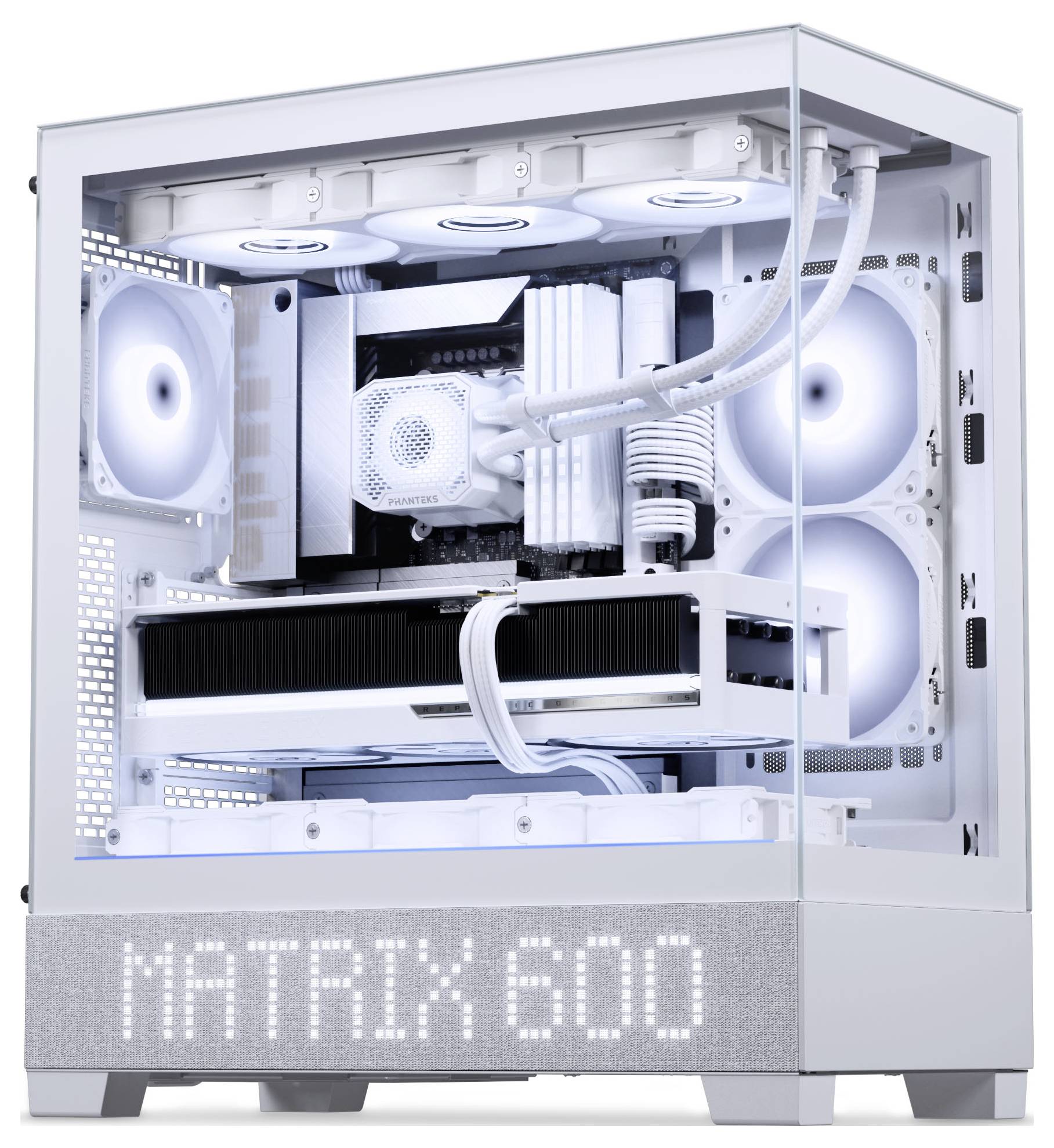 Phanteks XT View Matrix midi tower pouzdro, PC skříň, herní pouzdro bílá-8