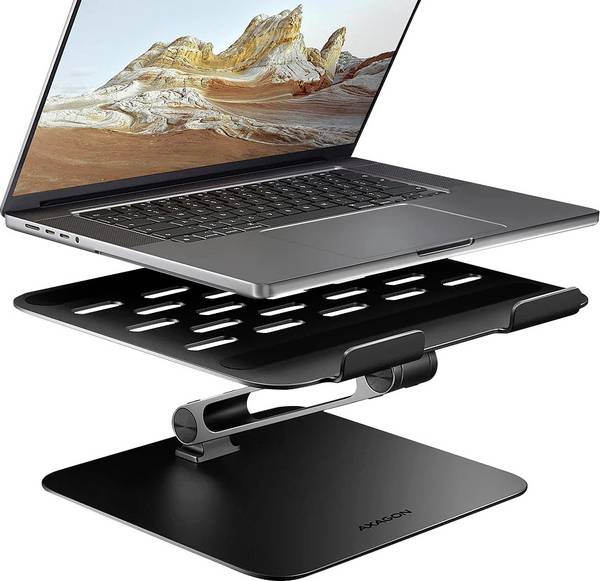 AXAGON  podložka pod notebook  nastavitelná výška, sklopné