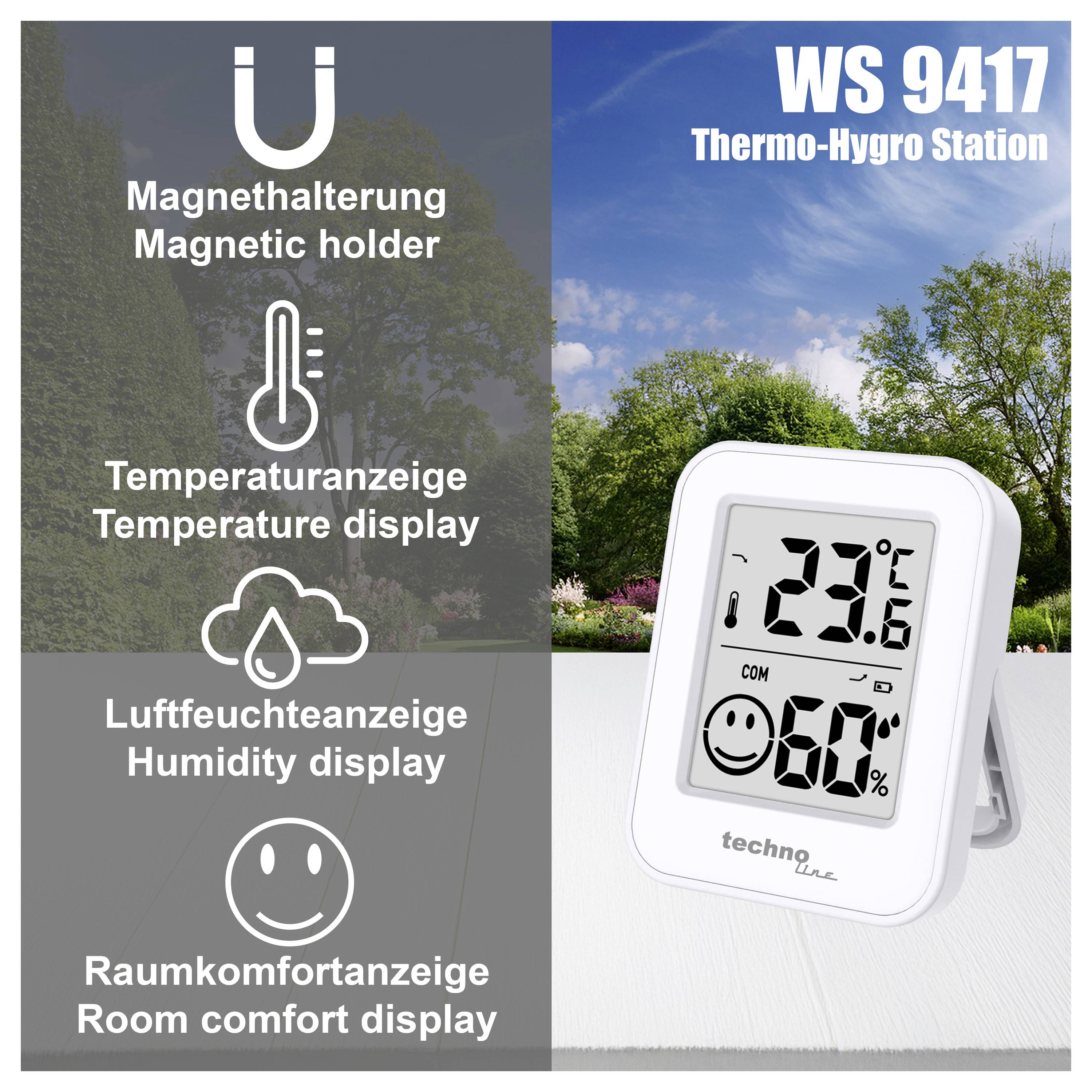 Techno Line WS9417 datalogger teploty a vlhkosti bílá WS9417weiß-2