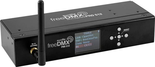 Eurolite freeDMX PRO 512 interface DMX  podpora WLAN