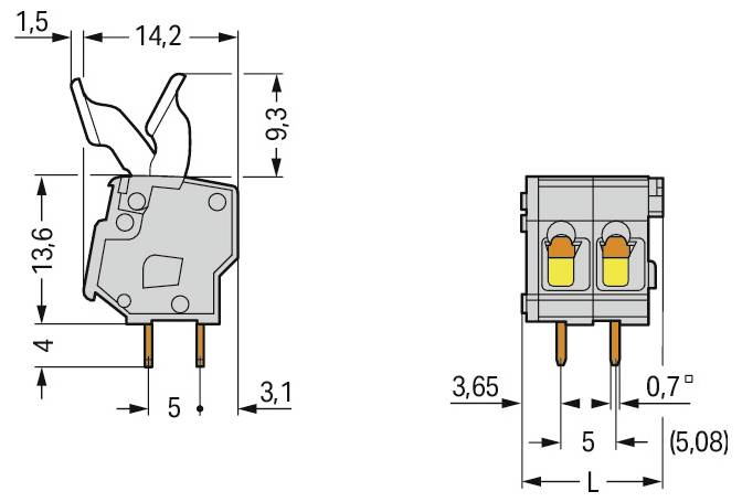 WAGO 257-404/333-000 PCB terminál 220 ks-1