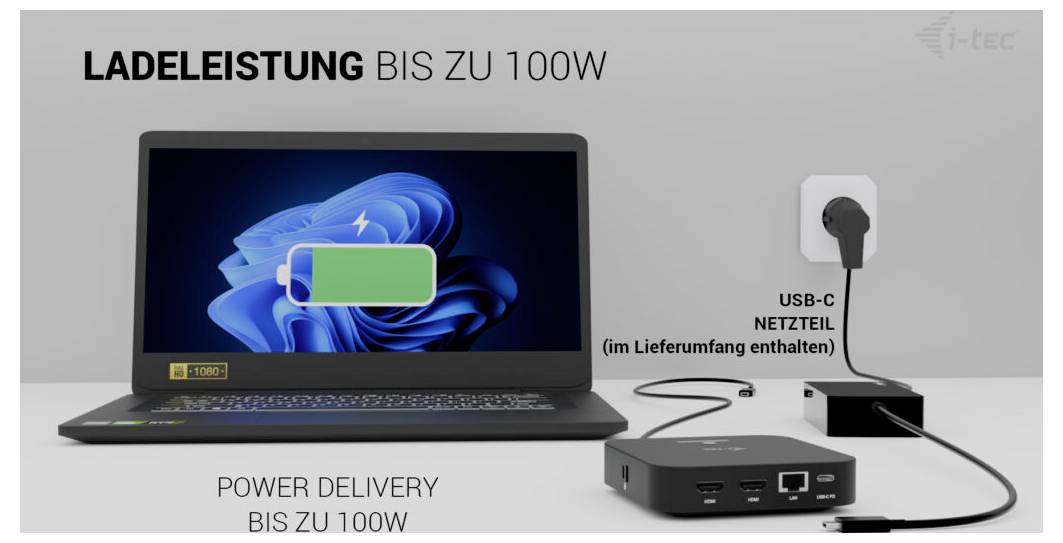 Itec USB-C® dokovací stanice I-TEC USB-C Dual HDMI DS + Charger-8