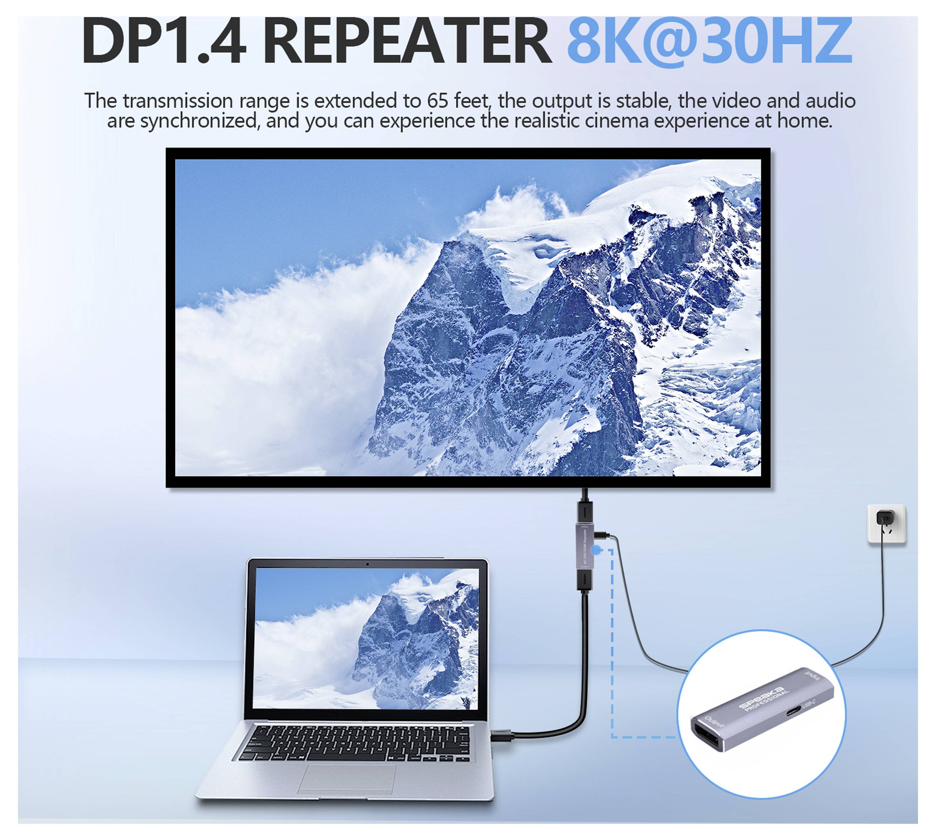 SpeaKa Professional SP-DPR8K DisplayPort 20 m-5