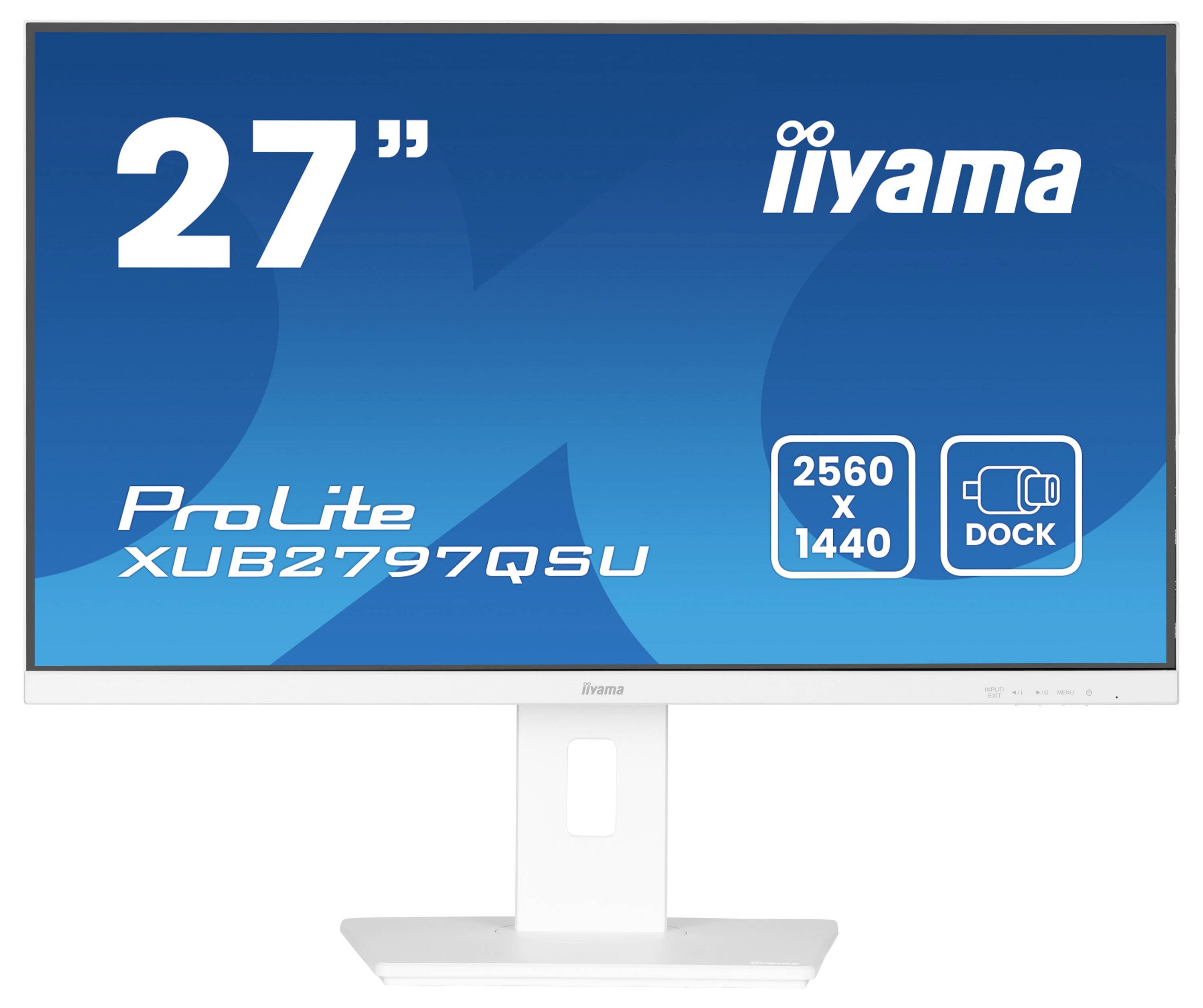 Černý počítačový monitor se viditelným stojanem, zobrazený zezadu, který ukazuje minimalistický design s viditelným názvem značky.
