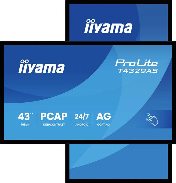 Iiyama ProLite displej Digital Signage Energetická třída (EEK2021): G (A - G) 108 cm (42.5 palec) 3840 x 2160 Pixel 24/7 Android™, vícedotkový (Multi-Touch), Režim kiosku