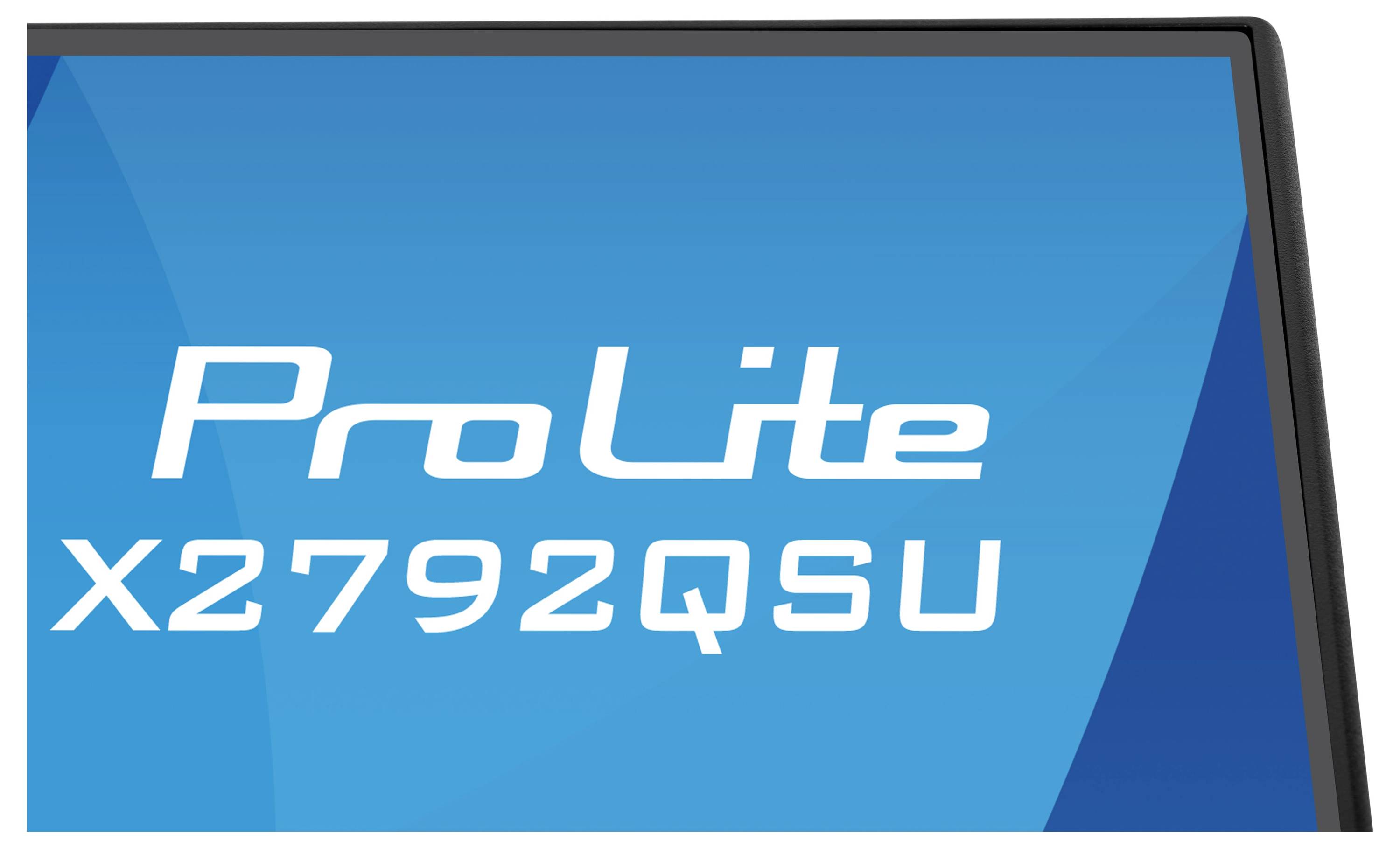 Monitor zobrazující "ProLite X2792QSU", pravděpodobně označující modelový název nebo číslo.
