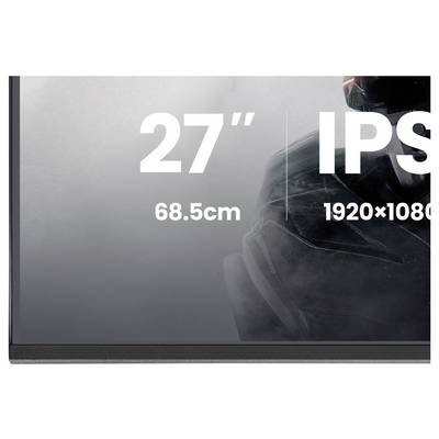 27palcový, 68,5 cm, 1920x1080 IPS monitor s částečným pohledem na design futuristického oděvu na straně.