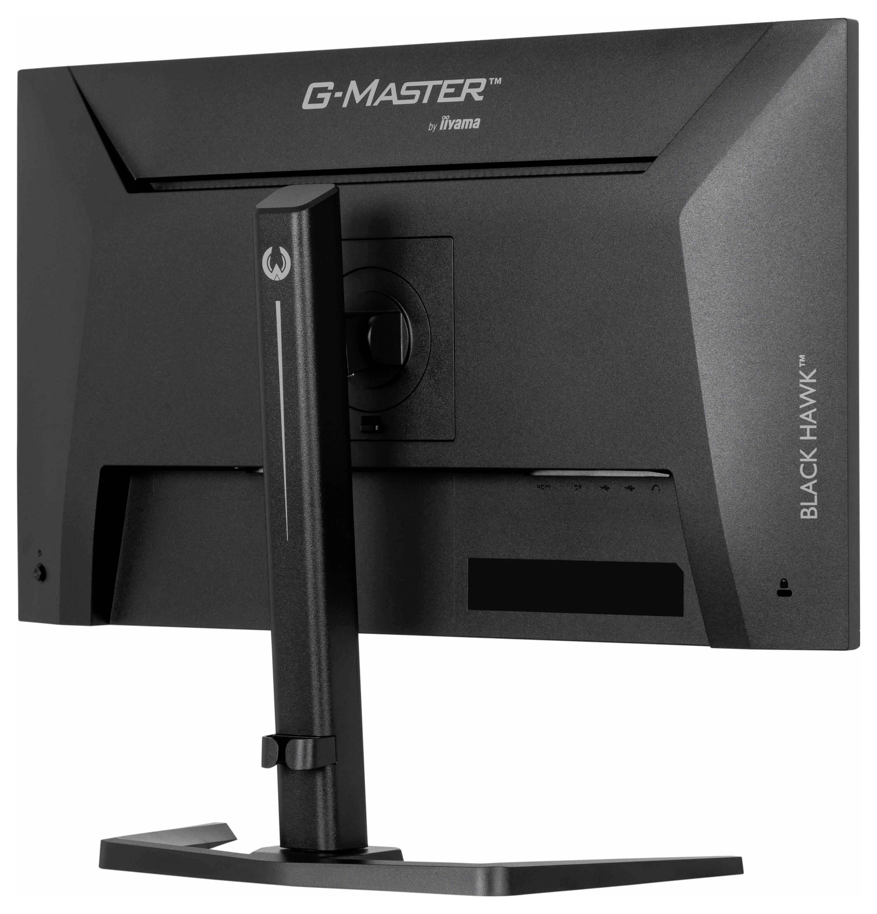 Monitor počítače "G-Master" pohled zezadu, zobrazující elegantní a moderní design.