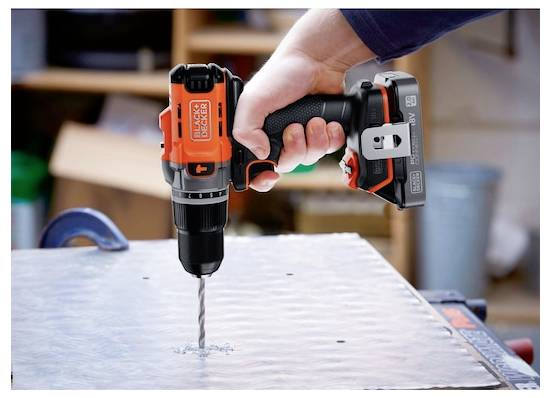 Black & Decker aku příklepový šroubovák, 2cestný, bezkartáčové, kufřík, bez akumulátoru, bez nabíječky, vč. příslušenstv-2