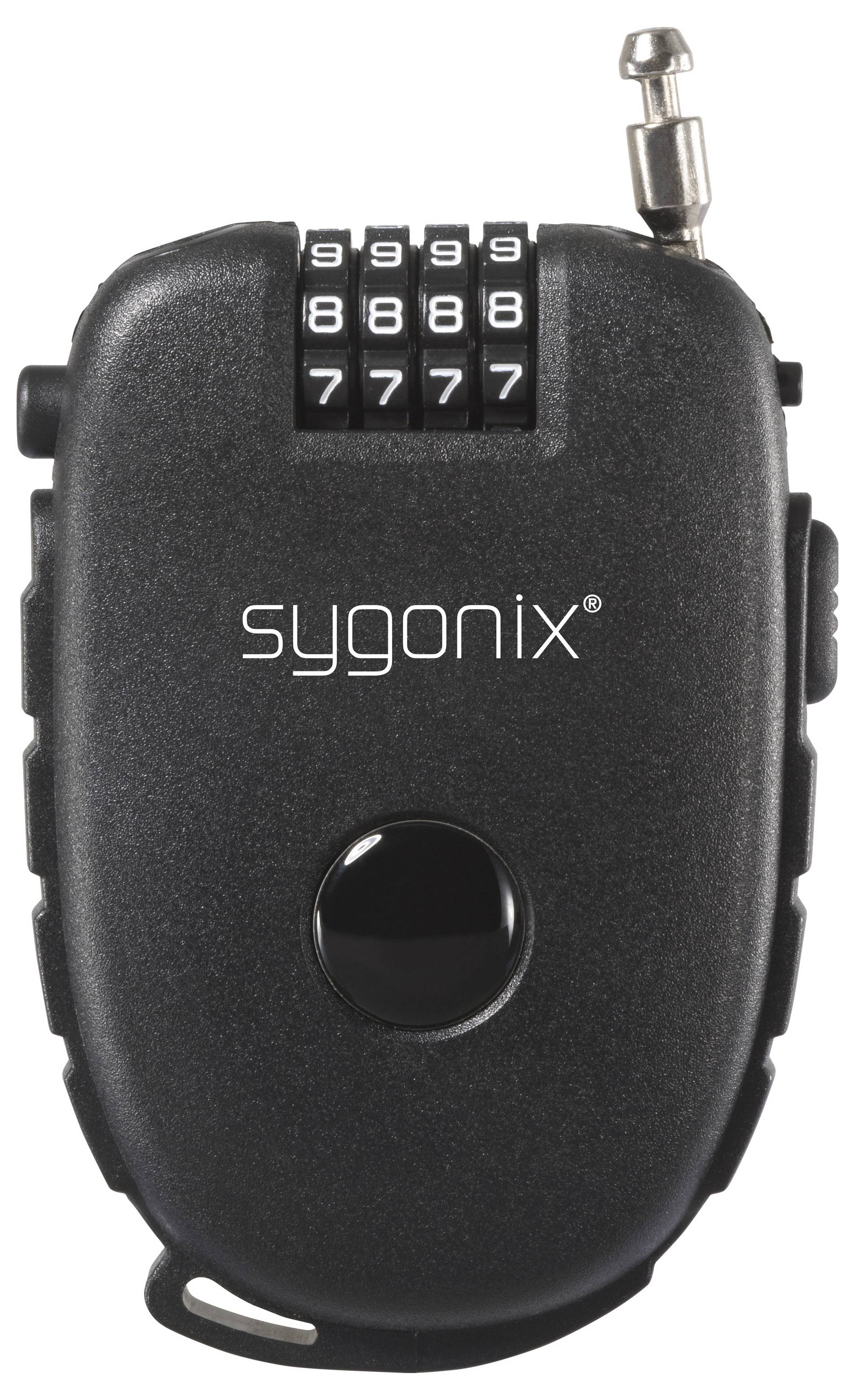 Sygonix lankový zámek Černá číslicový zámek-1