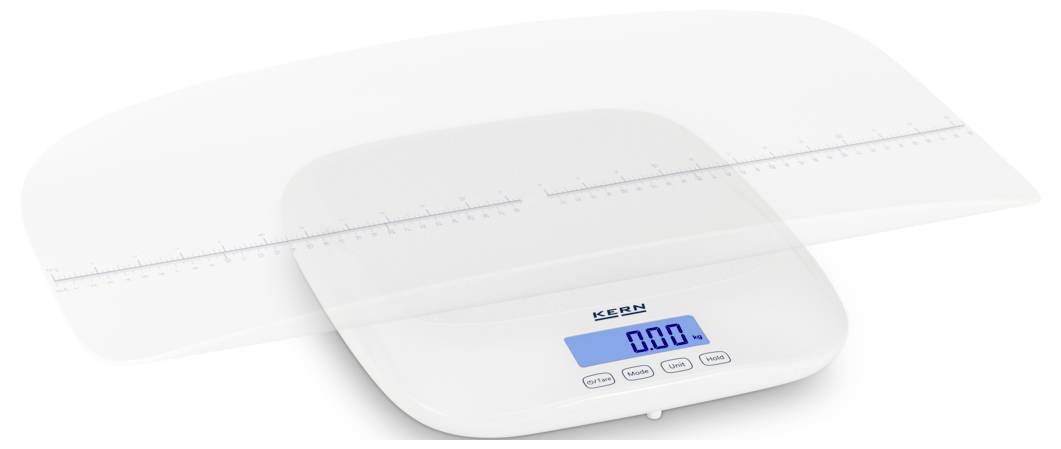 Digitální kuchyňská váha s modrým LCD displejem zobrazujícím „0,00". Průsvitné měřítko navíc přidává další funkcionalitu.