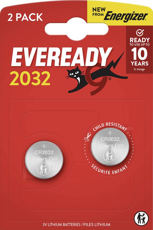 Eveready knoflíkový článek CR 2032 3 V 2 ks   E304439500